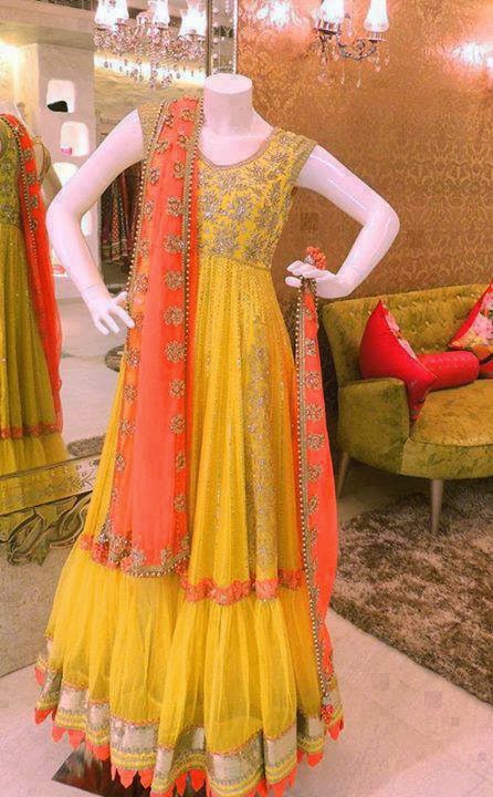 new-and-latest-bridal-mahndi-dresses-2014-15-for-girls (14)