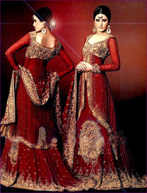 Traditional-Pakistani-red-wedding-wear-dress-for-women